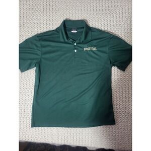 Nike Golf Buffalo Trace Polo Shirt Mens Large Green Dri-FIT Short Sleeve Bourbon